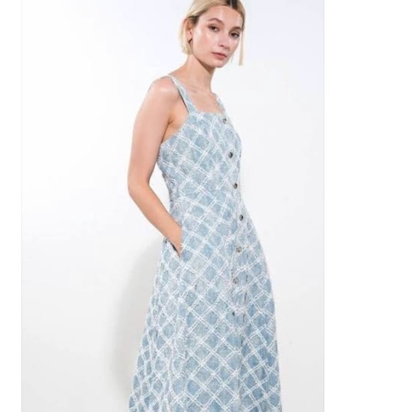 Made to Believe Denim Midi Dress NWT - Picture 4 of 6